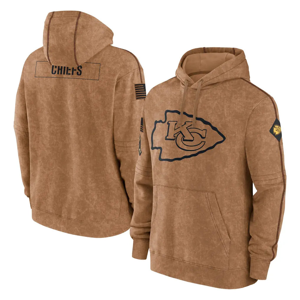 KC.Chiefs ## Chiefs Blank Player Brown Salute to Service Hoodies Limited Game STECNa Stitched Jerseys