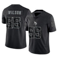 M.Vikings #55 Eric Wilson Player Black Reflective LImited Home Game STECN Stitched Jerseys