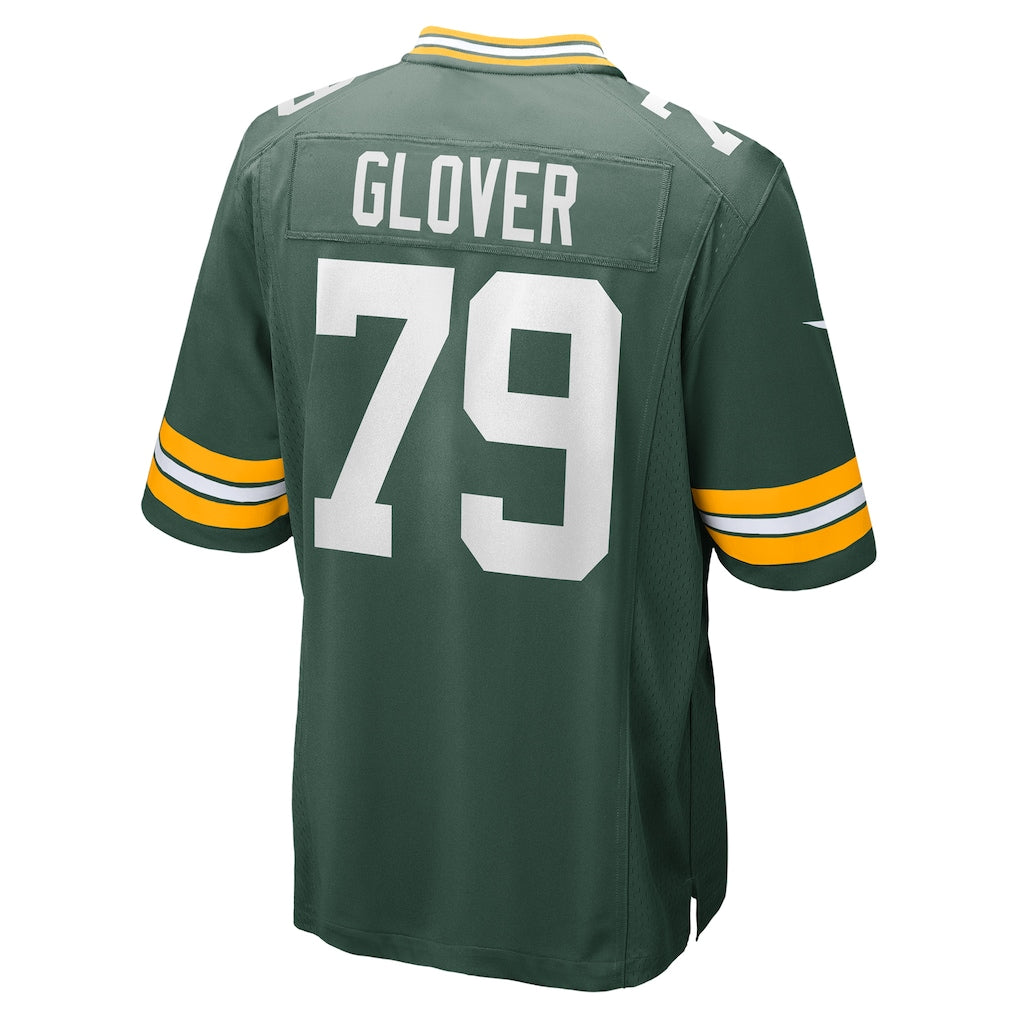 STECN GB.Packers #79 Travis Glover Green Game Jersey