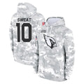 A.Cardinals #10 Josh Sweat Player Arctic Camo Limited Salute to Service Pullover Hoodies Game STECN Stitched Jerseys