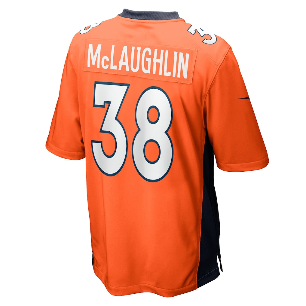 STECN D.Broncos #38 Jaleel McLaughlin Orange Game Jersey
