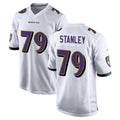 B.Ravens #79 Ronnie Stanley Player White Home Game STECN Stitched Jerseys