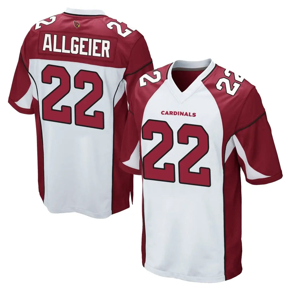 A.Cardinals #22 Tyler Allgeier Player White Cardinal Home Game STECN Stitched Jerseys
