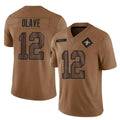 NO.Saints #12 Chris Olave Player Brown Salute To Service Limited STECN Stitched Jerseys