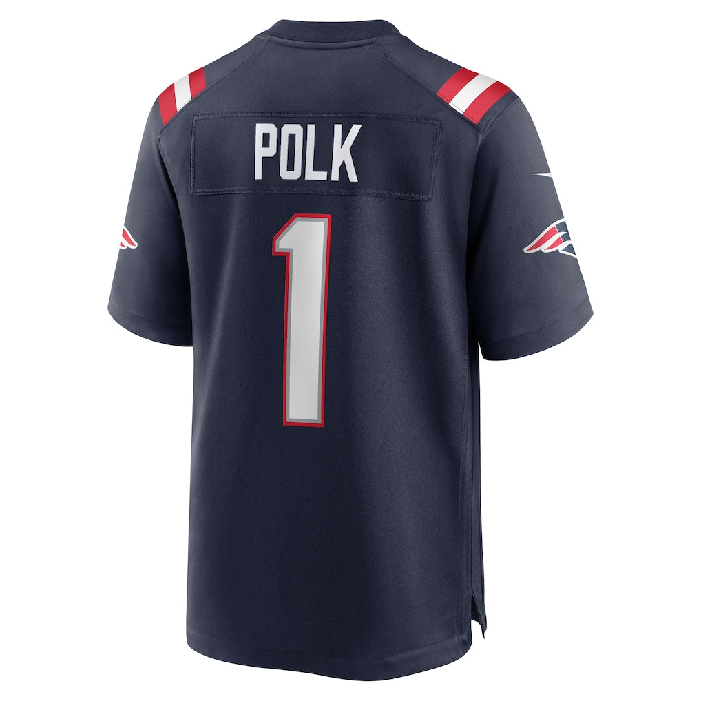 STECN NE.Patriots #1 Ja'Lynn Polk Navy Game Player Jersey