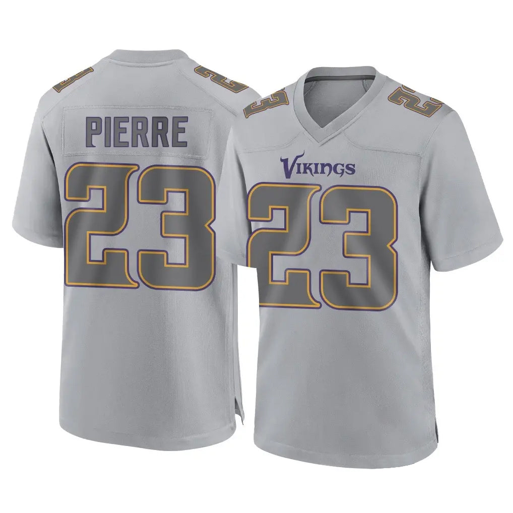 M.Vikings #23 James Pierre Player Gray Atmosphere Fashion Home Game STECN Stitched Jerseys