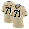 NO.Saints #71 Kelvin Banks Jr. Player Gold Home Game STECN Stitched Jerseys