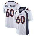 D.Broncos #60 Luke Wattenberg Player White Vapor Untouchable Limited Home Game STECN Stitched Jerseys