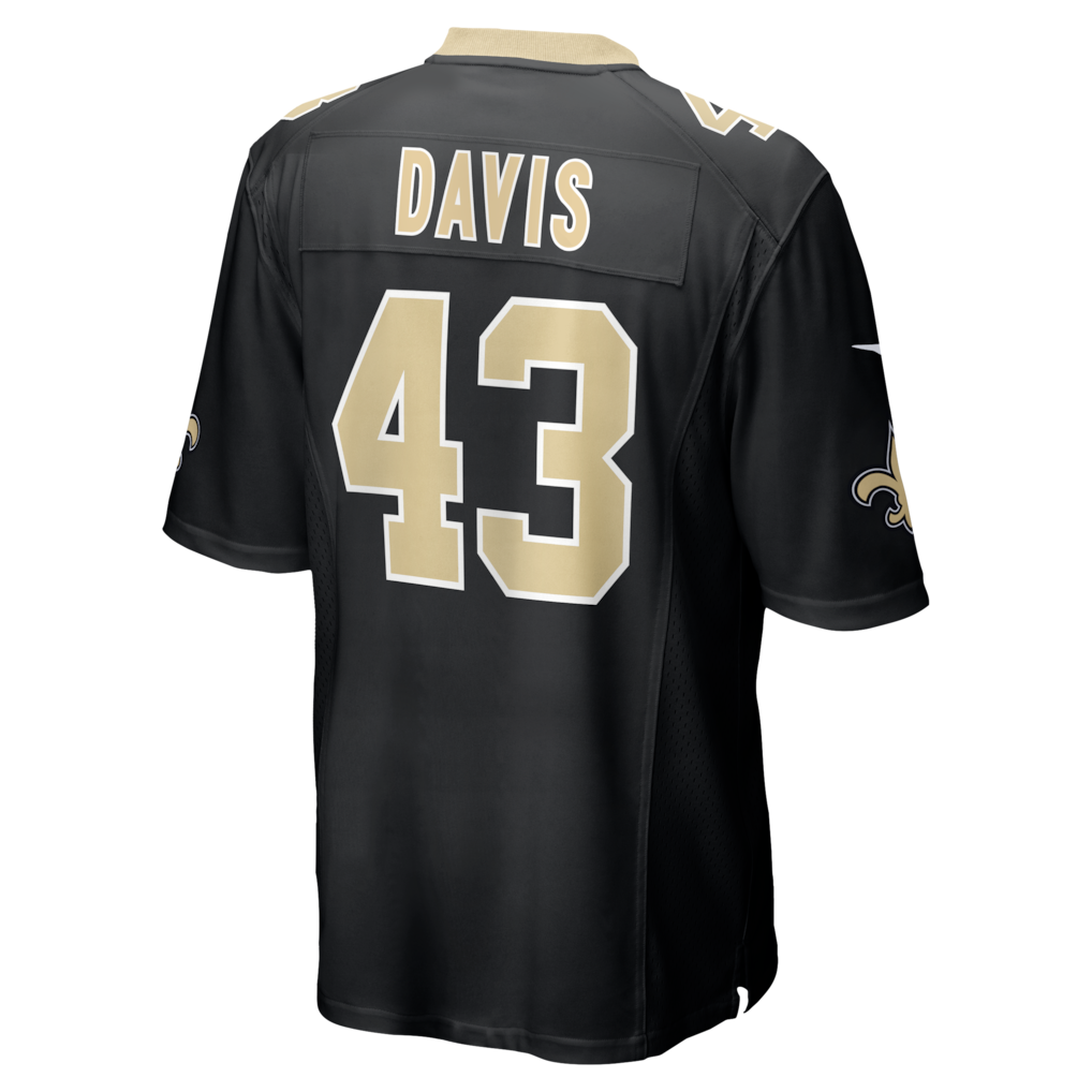 STECN NO.Saints #43 Michael Davis Black Team Game Jersey