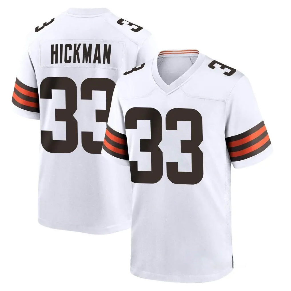 C.Browns #33 Ronnie Hickman Player White Home Game STECN Stitched Jerseys