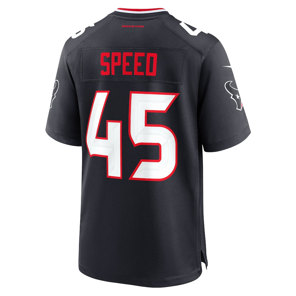 STECN H.Texans #45 E.J. Speed Navy Team Game Jersey