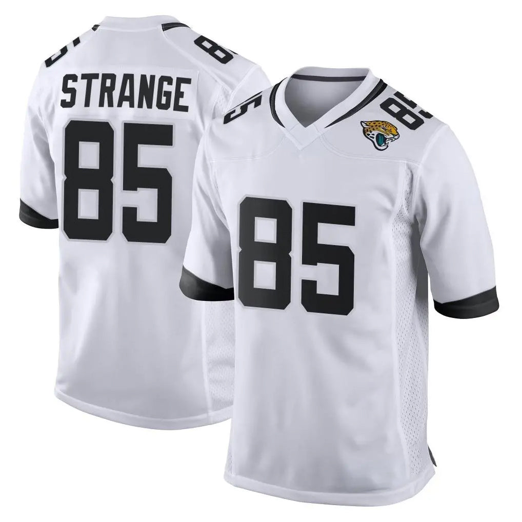 J.Jaguars #85 Brenton Strange Player White Home Game STECN Stitched Jerseys
