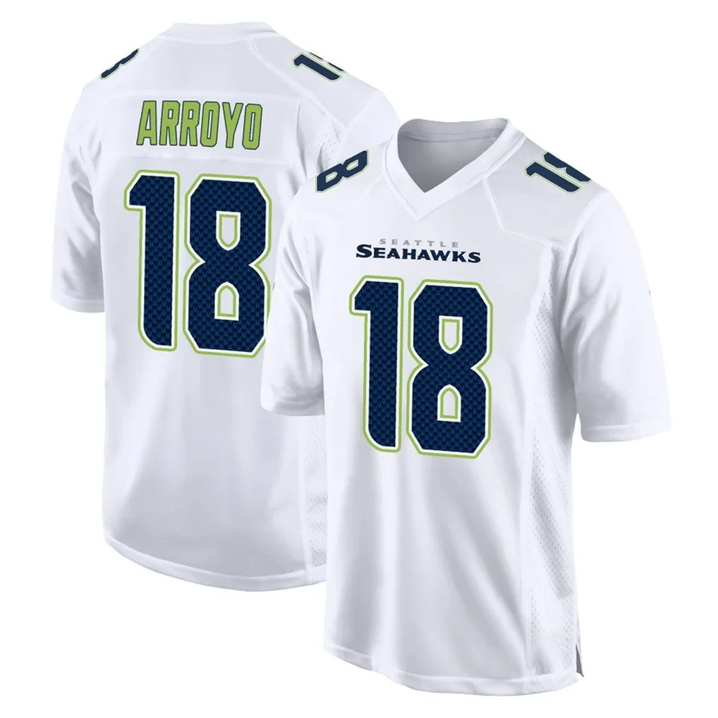 S.Seahawks #18 Elijah Arroyo Player White Tundra Fashion Home Game STECN Stitched Jerseys