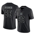 C.Bengals #66 Dalton Risner Player Black Reflective Limited Game STECN Stitched Jerseys