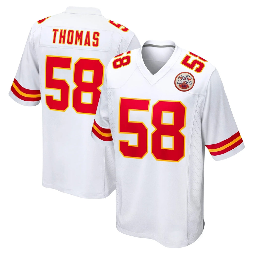 KC.Chiefs #58 Derrick Thomas Player White Home Game STECN Stitched Jerseys