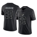 H.Texans #69 Ed Ingram Player Black Reflective Limited Game STECN Stitched Jerseys