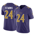 B.Ravens #24 Malaki Starks Player Purple Vapor F.U.S.E. Limited STECN Stitched Jerseys