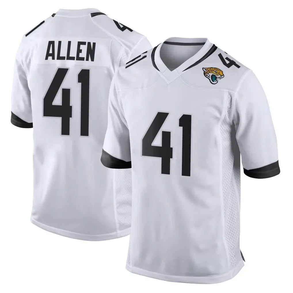 J.Jaguars #41 Josh Hines-Allen Player White Home Game STECN Stitched Jerseys
