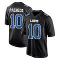 D.Lions #10 Isiah Pacheco Player Black Fashion Home Game STECN Stitched Jerseys