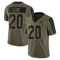 S.Seahawks #20 Julian Love Player Olive Salute To Service Limited Game STECN Stitched Jerseys