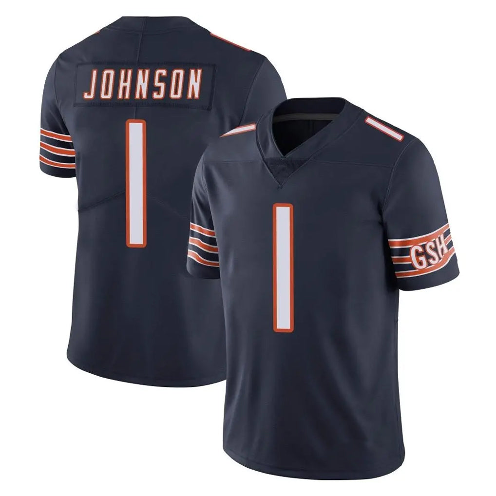 C.Bears #1 Jaylon Johnson Player Navy Vapor Untouchable Limited Home Game STECN Stitched Jerseys
