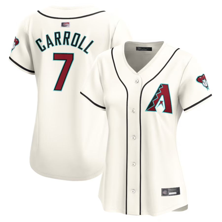 STECN A.Diamondbacks #7 Corbin Carroll Player Cream Home Limited Personalized Stitched Jerseys