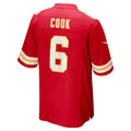 STECN KC.Chiefs #6 Bryan Cook Red Game Player Jersey