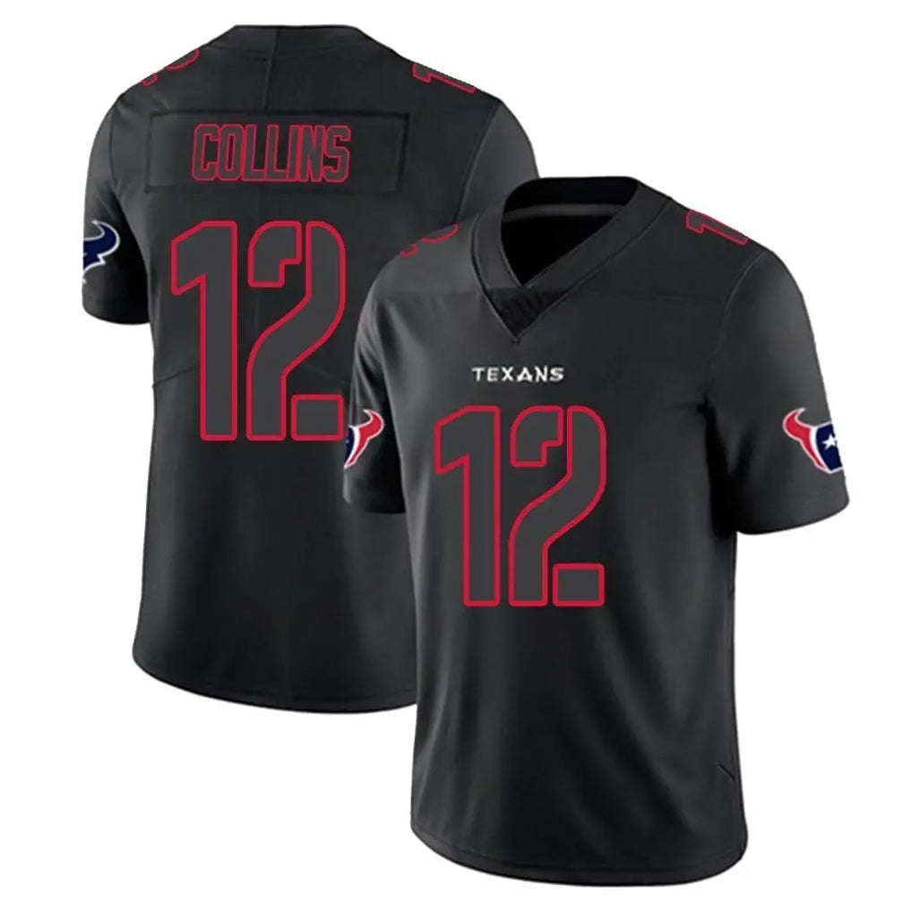 H.Texans #12 Nico Collins Player Black Impact Limited Game STECN Stitched Jerseys