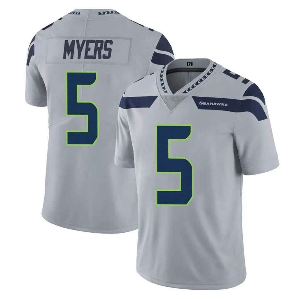 S.Seahawks #5 Jason Myers Player Gray Limited Vapor Untouchable Home Game STECN Stitched Jerseys