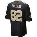 STECN NO.Saints #82 Bob Pollard Black Game Retired Player Jersey