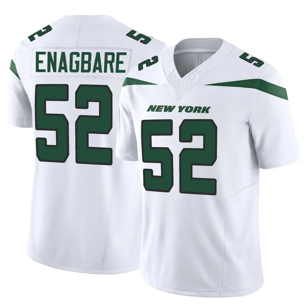NY.Jets #52 Kingsley Enagbare Player White Limited Vapor F.U.S.E. Home Game STECN Stitched Jerseys