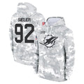 M.Dolphins #92 Zach Sieler Player Arctic Camo Salute to Service Hoodies Limited Game STECN Stitched Jerseys
