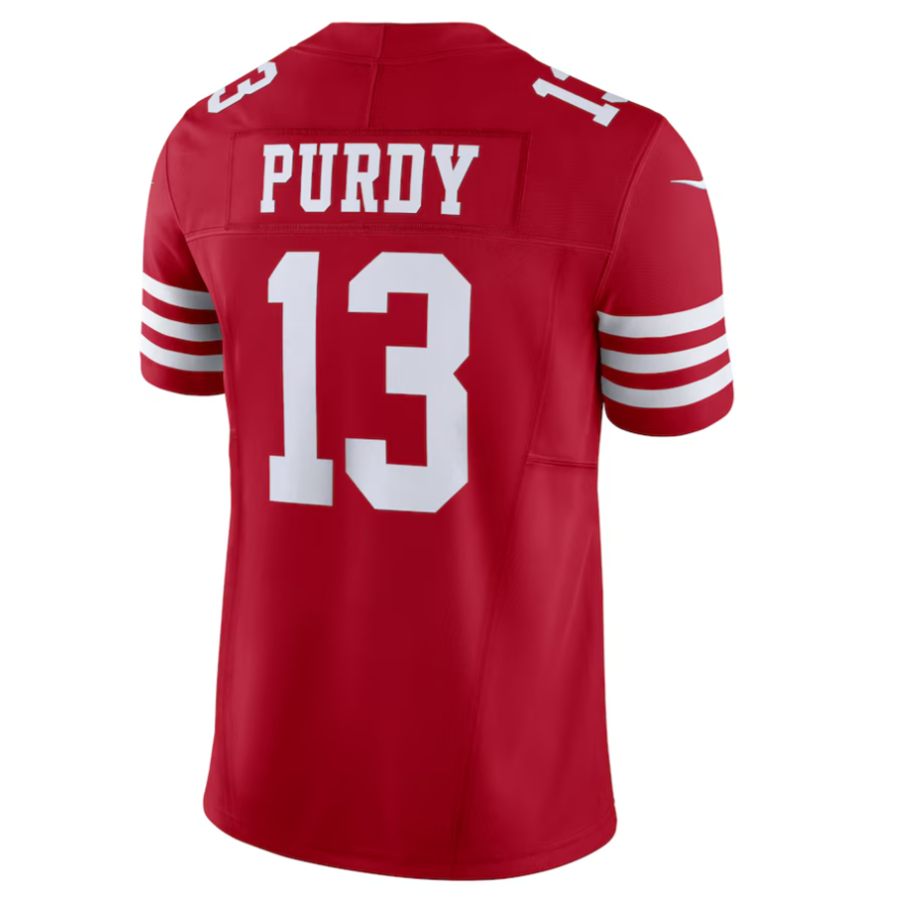 STECN SF.49ers #13 Brock Purdy Player Scarlet Vapor F.U.S.E. Limited Stitched Jersey