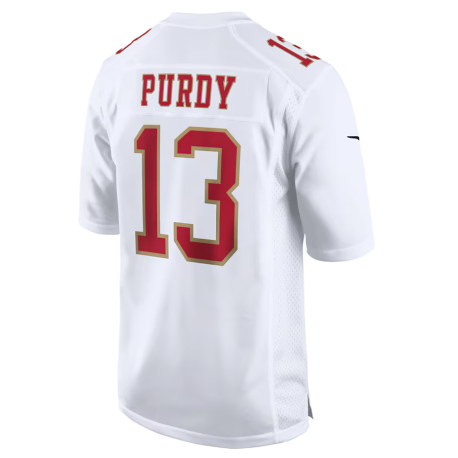 STECN #13 Brock Purdy Player SF.49ers Tundra White Fashion Game Stitched Jersey