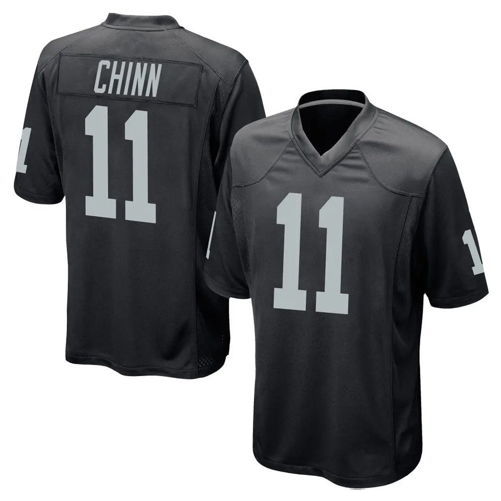 LV.Raiders #11 Jeremy Chinn Player Black Home Game STECN Stitched Jerseys