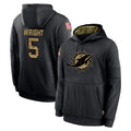 M.Dolphins #5 Jaylen Wright Player Black Salute to Service Hoodies Limited Game STECN Stitched Jerseys
