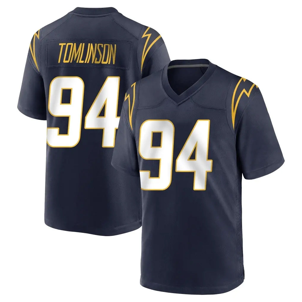 LA.Chargers #94 Dalvin Tomlinson Player Navy Home Game STECN Stitched Jerseys