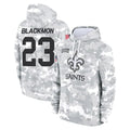 NO.Saints #23 Julian Blackmon Player Arctic Camo Salute to Service Pullover Hoodies Limited Game STECN Stitched Jerseys