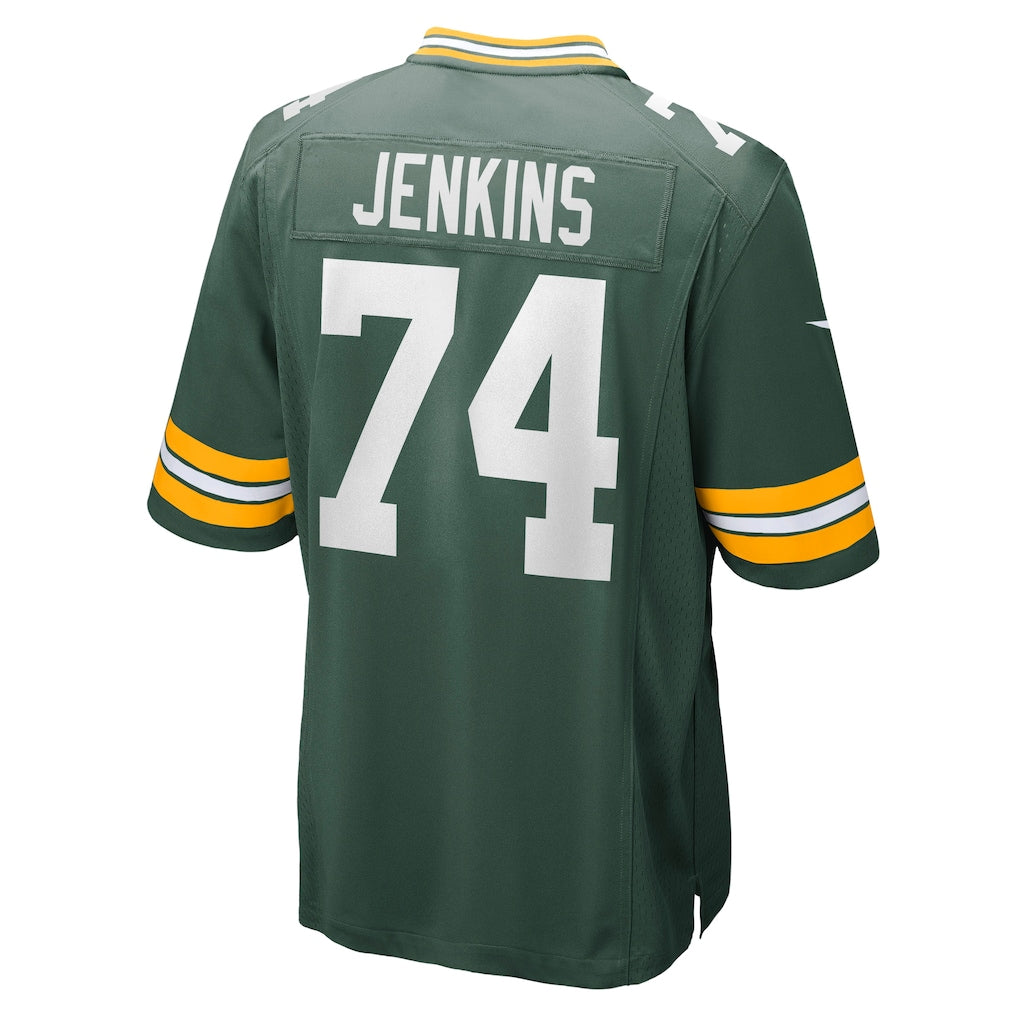 STECN GB.Packers #74 Elgton Jenkins Green Game Jersey