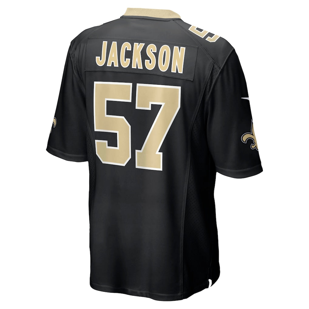 STECN NO.Saints #57 Rickey Jackson Black Retired Player Jersey