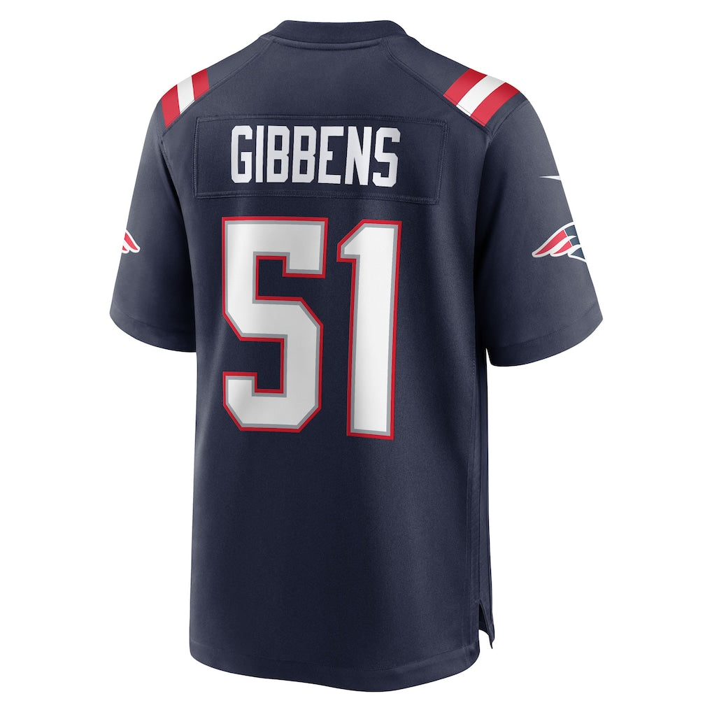 STECN NE.Patriots #51 Jack Gibbens Navy Team Game Jersey