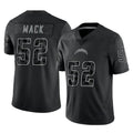 LA.Chargers #52 Khalil Mack Player Black Limited Reflective Home Game STECN Stitched Jerseys