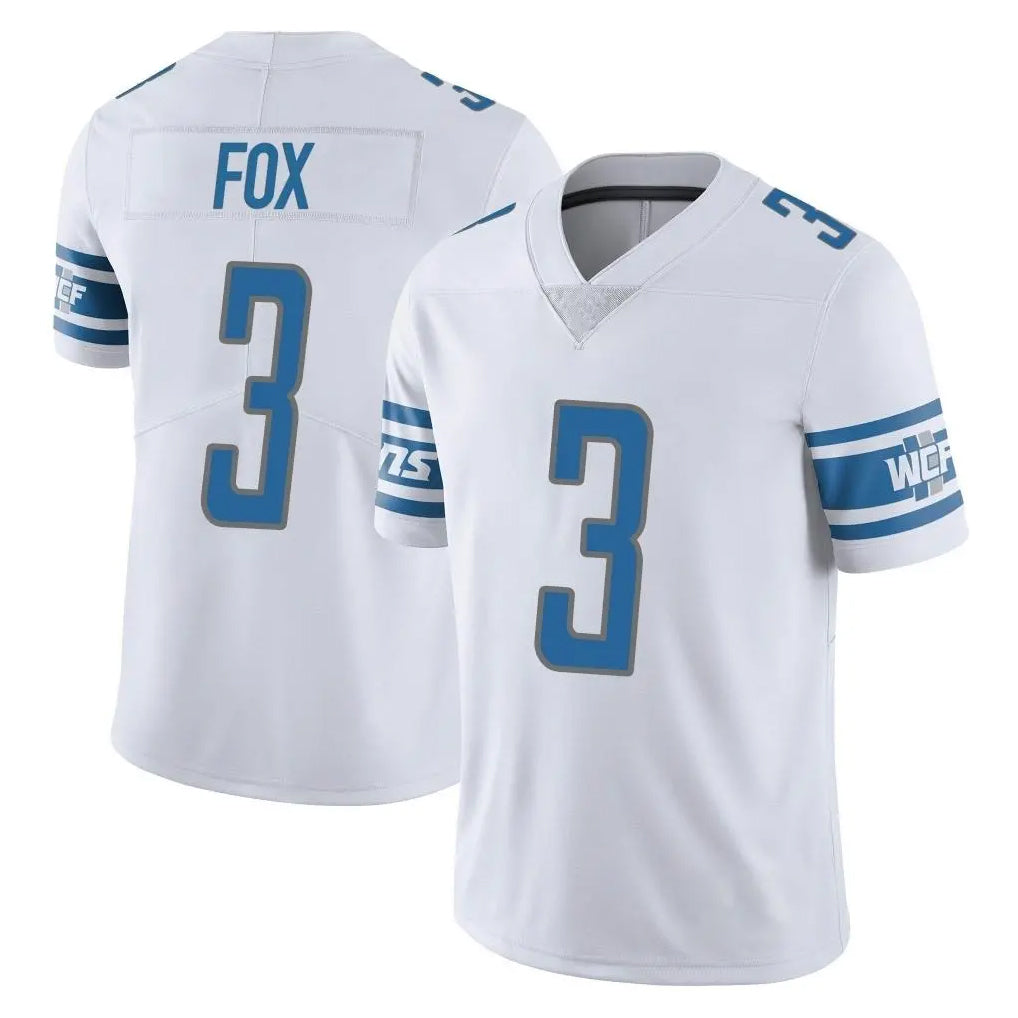 D.Lions #3 Jack Fox Player White Limited Vapor Untouchable Home Game STECN Stitched Jerseys