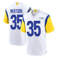LA.Rams #35 Jaylen Watson Player White Home Game STECN Stitched Jerseys