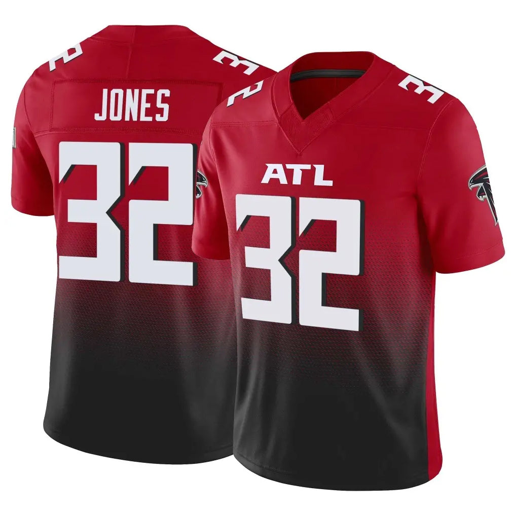 A.Falcons #32 Cash Jones Player Red Vapor F.U.S.E. Limited Home Game STECN Stitched Jerseys