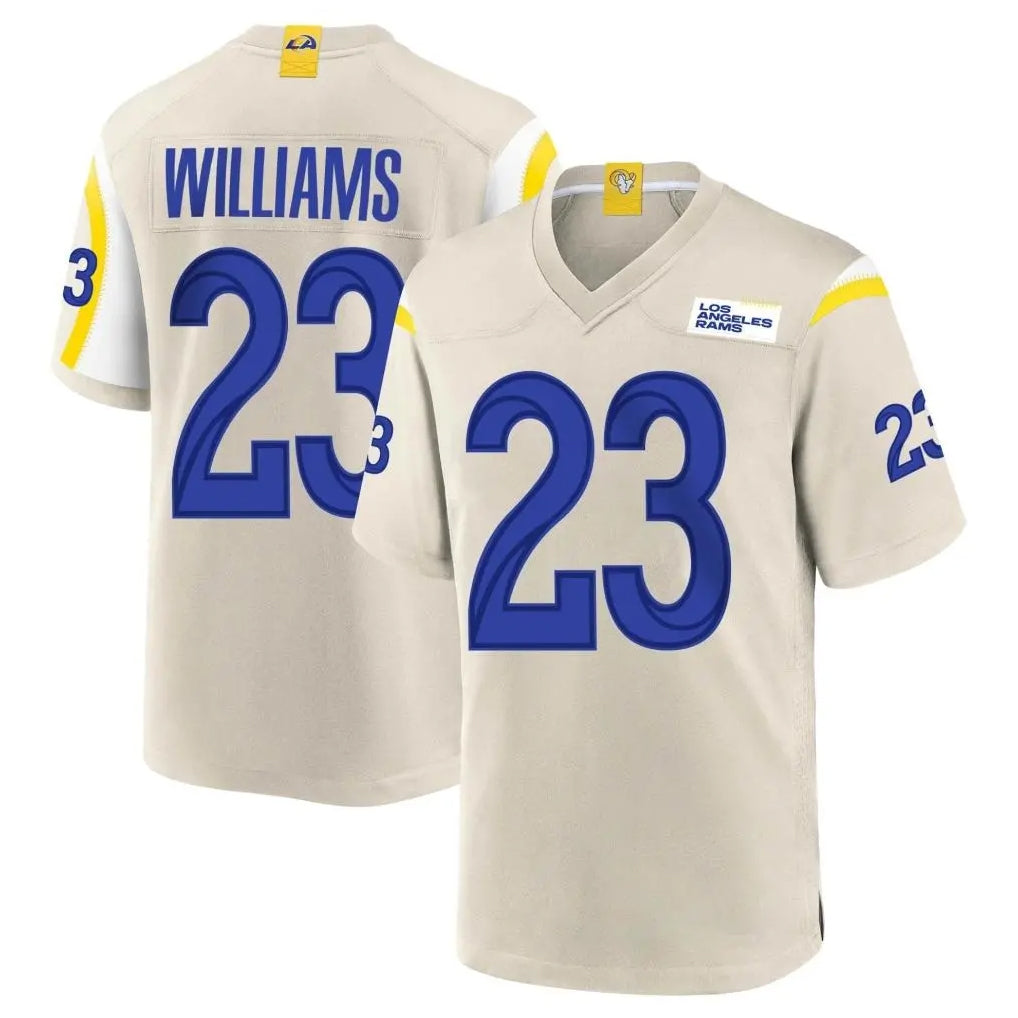 LA.Rams #23 Kyren Williams Player Bone Home Game STECN Stitched Jerseys