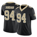 NO.Saints #94 Cameron Jordan Player Black Limited Vapor F.U.S.E. Home Game STECN Stitched Jerseys