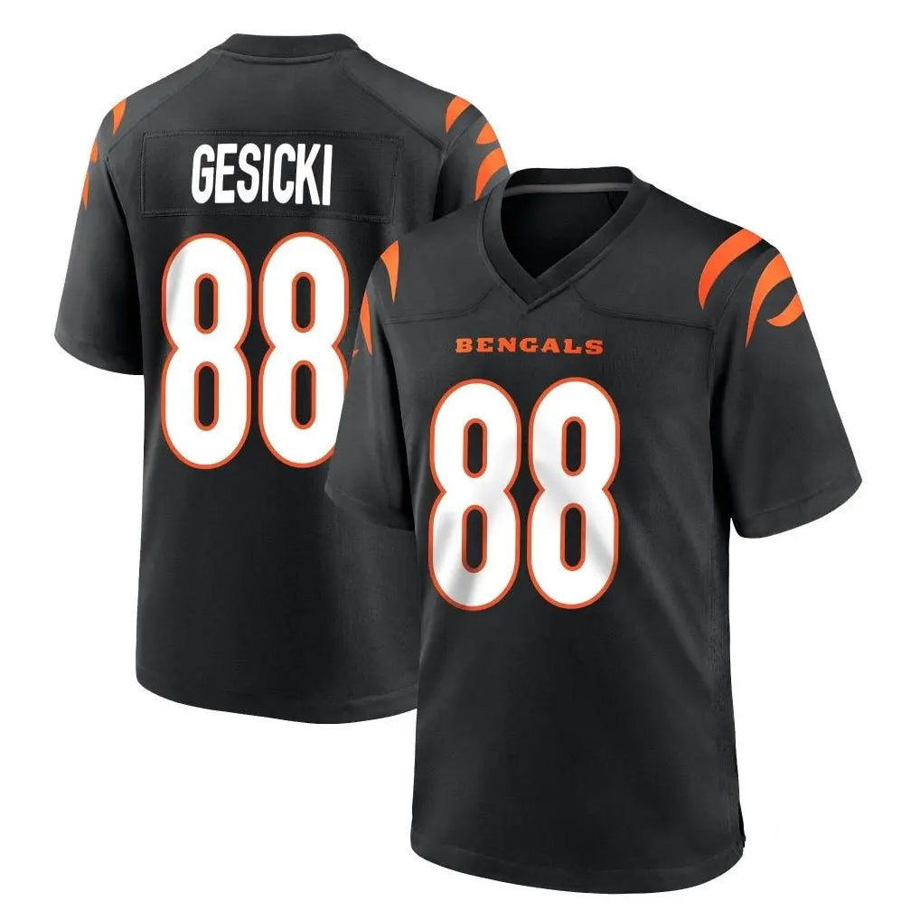 C.Bengals #88 Mike Gesicki Player Black Home Game STECN Stitched Jerseys
