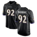B.Ravens #92 Nnamdi Madubuike Player Black Alternate Home Game STECN Stitched Jerseys