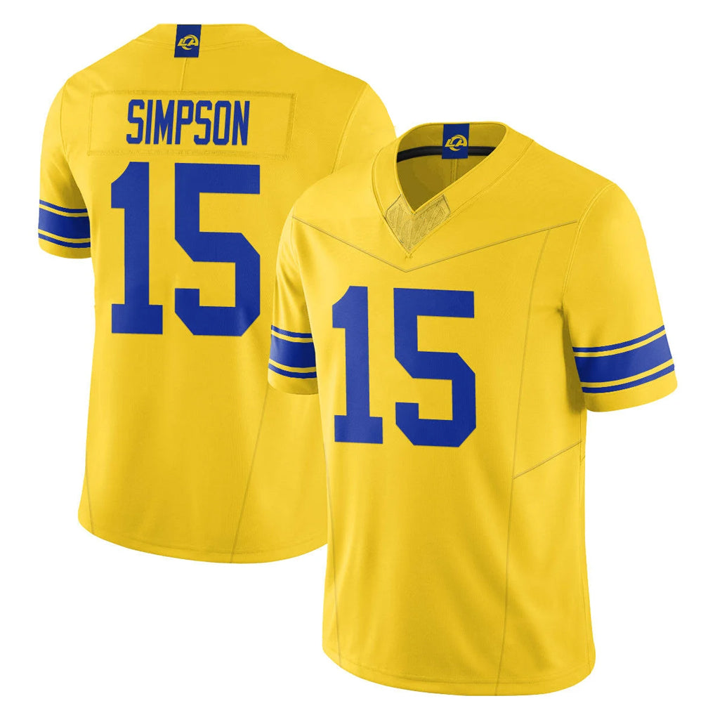 LA.Rams #15 Ty Simpson Player Gold Classic Sol Vapor Limited F.U.S.E. Home Game STECN Stitched Jerseys
